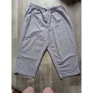 C.D. Daniels Checkered Pants 1x Elastic Waist Cotton Blend Black & White